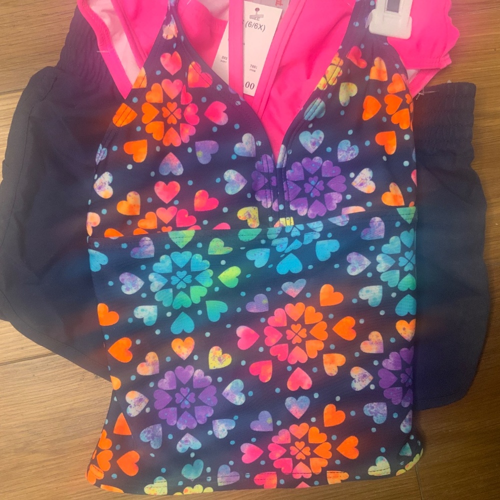 NWT Tankini and Matching Short Set Size 6/6X - Picture 2 of 11